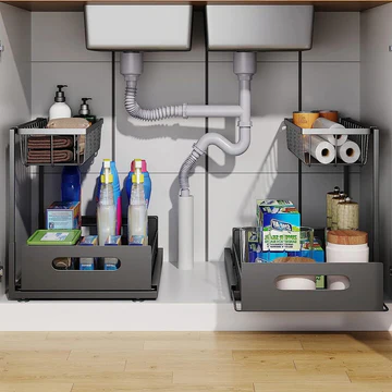 2 Tier Slide Out Under Sink Organizer