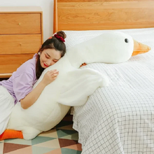 Load image into Gallery viewer, Big White Goose Throw Pillow Duck Sleeping Plush Toy Big Goose Doll Stuffed Toy
