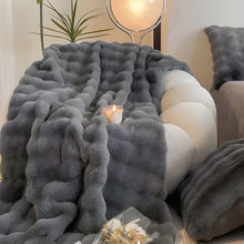 Load image into Gallery viewer, Winter Warm Rabbit Faux Fur Throw Blanket
