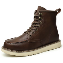 Load image into Gallery viewer, Men's Waterproof Leather Work Boots with Steel Toe
