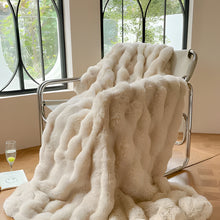 Load image into Gallery viewer, Winter Warm Rabbit Faux Fur Throw Blanket
