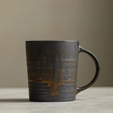 Load image into Gallery viewer, Japanese Vintage Ceramic Coffee Mug with Rustic Glaze
