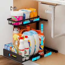 Load image into Gallery viewer, 2 Tier Slide Out Under Sink Organizer
