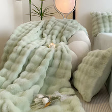 Load image into Gallery viewer, Winter Warm Rabbit Faux Fur Throw Blanket
