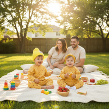 Load image into Gallery viewer, Soft Waffle Cotton Toddler Outfit Set with Fun Fruit Prints
