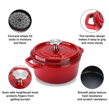 Load image into Gallery viewer, Enameled Cast Iron Dutch Oven Pot
