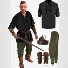 Load image into Gallery viewer, Official 4 Pcs Mens Pirate Costume
