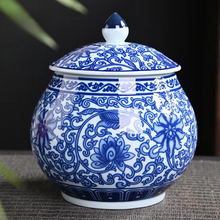 Load image into Gallery viewer, Blue And White Porcelain Tea Storage Jar
