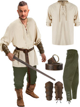 Load image into Gallery viewer, Official 4 Pcs Men's Pirate Costume
