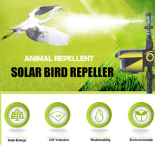 Load image into Gallery viewer, Solar Powered Motion Activated Sprinkler with 300 Degree Rotation for Garden Protection
