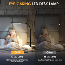 Load image into Gallery viewer, LED Desk Lamp With Clamp, Flexible Gooseneck And 3 Light Modes
