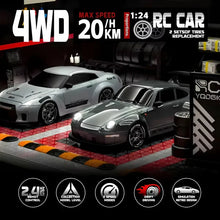 Load image into Gallery viewer, 4WD RC Drift Car with Swappable Tires and LED Lights
