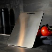 Load image into Gallery viewer, Stainless Steel Cutting Board – SUS304 Non-Porous Surface, Easy Clean, Odor-Resistant, Durable Kitchen Prep Board
