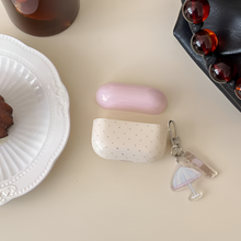 Load image into Gallery viewer, Stylish Beige Pink IMD Earphone Case with Pendant Hook
