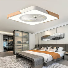 Load image into Gallery viewer, Ultra-Thin Nordic-Inspired Square Ceiling Fan Lamp
