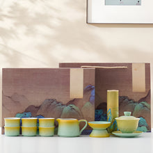 Load image into Gallery viewer, Chinese Style Ceramic Kung Fu Tea Set with Teapot and Cups
