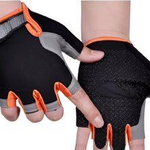 Load image into Gallery viewer, Breathable Anti Slip Shock Absorbing Half Finger Cycling Gloves
