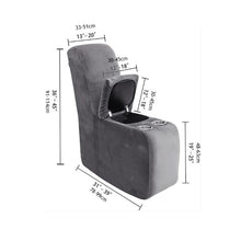 Load image into Gallery viewer, 2 Seat Recliner Cover with Cup Holders Soft Non Slip 12 Colors
