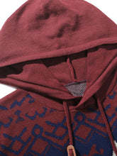 Load image into Gallery viewer, Christmas Hooded Sweater with Reindeer, Snowflake and Star Patterns and a Drawstring Hood in Two Styles
