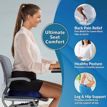 Load image into Gallery viewer, Ergonomic Memory Foam Seat Cushion for Office Chair and Car

