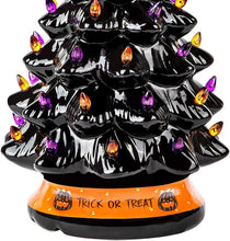 Load image into Gallery viewer, Illuminated Beaded Tree with Purple and Orange Lights for Halloween Christmas Decor
