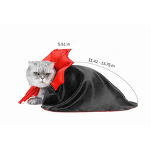 Load image into Gallery viewer, Halloween Cape Costume for Cats and Small Dogs – Soft Cloak for Pet Cosplay and Holiday Parties
