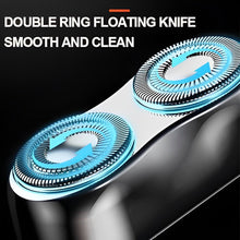 Load image into Gallery viewer, Dual Rotary Electric Shaver with Wet and Dry Operation and Fast Charging
