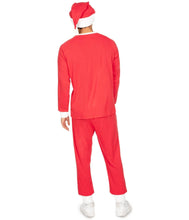 Load image into Gallery viewer, Mens Santa Claus Crew Neck Pajama Set with Pockets and Drawstring Waist

