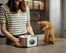 Load image into Gallery viewer, Ultra-Quiet Stainless Steel Pet Water Fountain with Triple Filtration System - 108.2oz Capacity for Cats and Dogs
