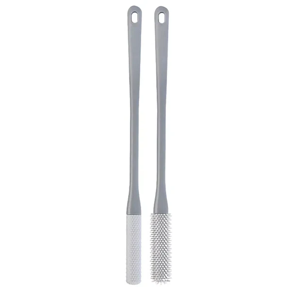 Toe Gap Cleaning Brush with Long Handle Gray-1 Set (Cleaning Brush + Anti-Itch Brush)