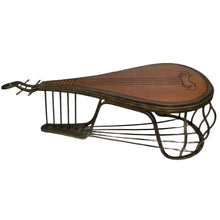 Load image into Gallery viewer, Zen Style Solid Wood Tea Table with Wrought Iron Frame
