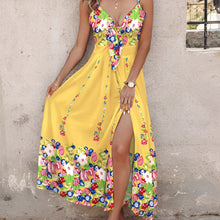 Load image into Gallery viewer, Elegant Ombre Leaf Eyelet Strap Maxi Dress for Women
