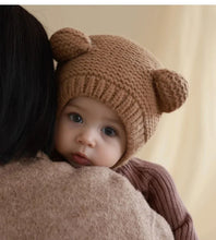 Load image into Gallery viewer, Baby Bear Knitted Hat Winter Style
