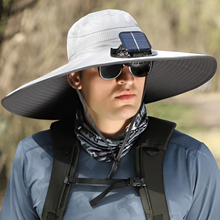 Load image into Gallery viewer, Ultimate Outdoor Sun Hat with Rechargeable LED and Wide Brim
