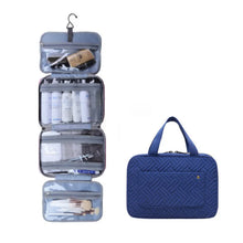 Load image into Gallery viewer, Travel Organizer for Cosmetics, Compact Water-Resistant Toiletry Bag with 4 Compartments and 360° Hook
