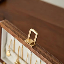 Load image into Gallery viewer, Walnut Jewelry Box Two-Layer Velvet Lined Organizer
