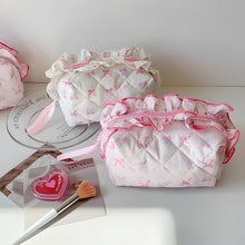 Load image into Gallery viewer, Butterfly Bow Lace Makeup Bag for Women
