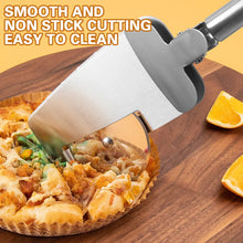 Load image into Gallery viewer, Stainless Steel Pizza Cutter with Grip and Food Lifter

