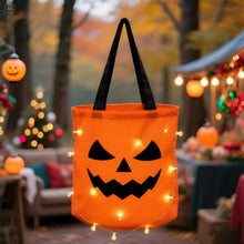 Load image into Gallery viewer, Halloween Treat Bag LED Pumpkin Candy Bucket
