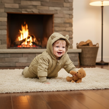 Load image into Gallery viewer, Cozy Winter Baby Jumpsuit with Soft Fur Lining for Infants and Toddlers
