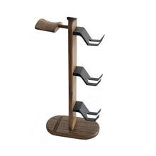 Load image into Gallery viewer, Walnut Gaming Gear Stand for Headset and Controller
