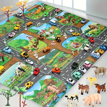 Load image into Gallery viewer, Interactive Play Mat Adventure, Farm and Traffic Design
