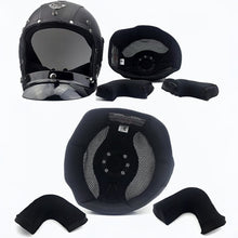 Load image into Gallery viewer, Vintage PU Leather Motorcycle Helmet with Face Mask and Goggles
