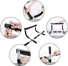 Load image into Gallery viewer, Premium Doorway Pull Up Bar | Multi-Grip, Heavy-Duty Steel Construction, 440 lbs Capacity
