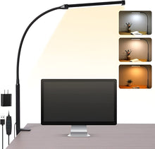 Load image into Gallery viewer, LED Desk Lamp With Clamp, Flexible Gooseneck And 3 Light Modes
