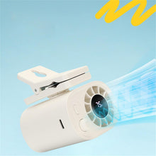 Load image into Gallery viewer, Portable Car Clip Fan – 360° Rotating USB Rechargeable Mini Fan with Clamp
