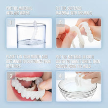 Load image into Gallery viewer, Clip On Veneer Shell with Custom Molded Silicone Strip for Upper Teeth
