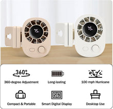 Load image into Gallery viewer, Portable Car Clip Fan – 360° Rotating USB Rechargeable Mini Fan with Clamp
