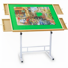 Load image into Gallery viewer, Adjustable Puzzle Table with Drawers for up to 1500 Pieces
