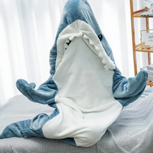 Load image into Gallery viewer, Shark Fleece Hooded Blanket
